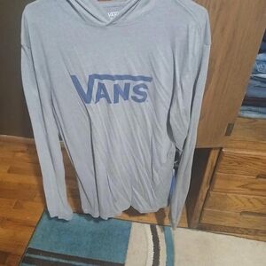 Vans Charcoal Hoodie with Blue Accent